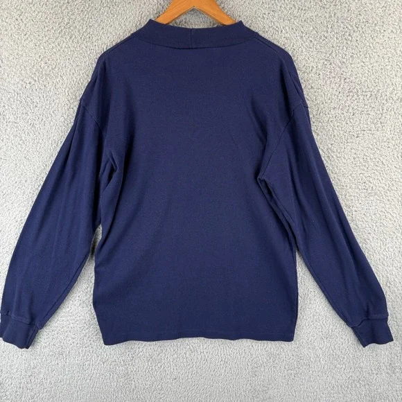 Vintage Cleveland Indians Shirt Men's XL Navy Blue Turtleneck Majestic USA Made - Picture 5 of 7